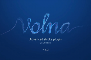 【中文汉化】AEscripts Volna V1.3.2 动态线条描边风格沿路径绘制动画工具