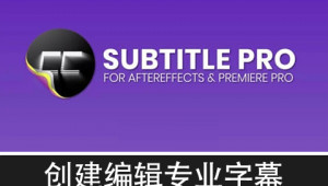 【AE/PR插件】创建编辑导入导出专业字幕脚本 Subtitle Pro 2.8.0 + 使用教程-A-P00169