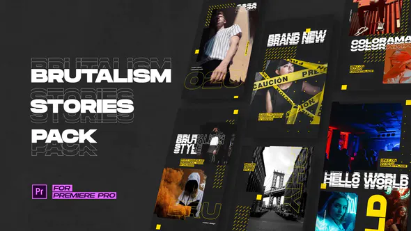 Brutalism Instagram Stories野蛮主义 Instagram 故事 -PR模板