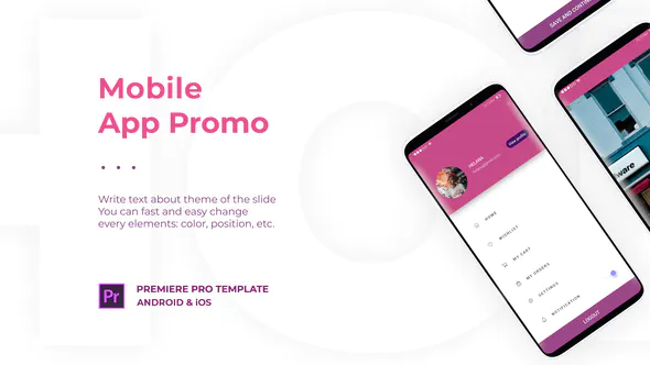 Stylish Mobile App Promo时尚移动应用促销-PR模板