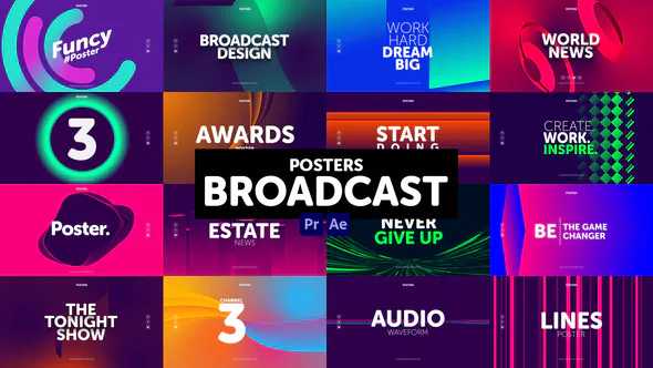 Posters Broadcast海报广播-PR模板