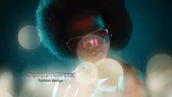 Fashion Bokeh II时尚散景闪光金子迷人的奢华模型肖像-PR模板