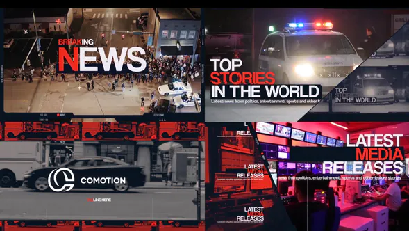 突发新闻介绍社区公司居住标识Breaking News Intro-PR模板