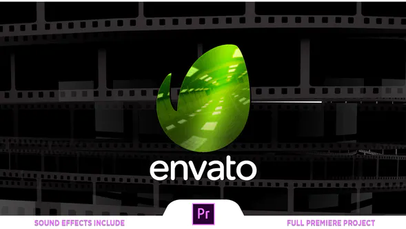 胶片条纹过渡Film Stripe Transition-PR模板