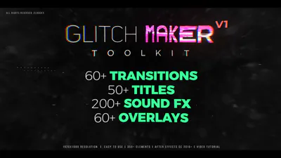 工具包 350 多个元素Glitchmaker Toolkit 350+ Elements-PR模板