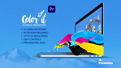 为它着色 – Premiere Pro 的笔记本演示文稿Color it – Notebook Presentation for Premiere Pro-PR模板
