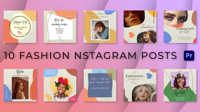 商业广告时尚Instagram Posts-PR模板