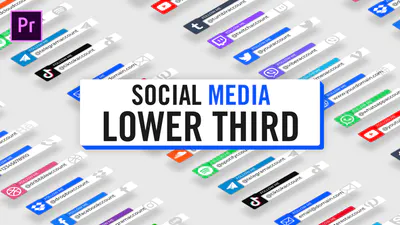 现代社交媒体Modern Social Media Lower Thirds-PR模板