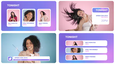 模糊渐变广播包 – 基本图形Blurred Gradient Broadcast Package – Essential Graphics-PR模板