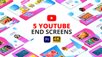 YouTube 片尾画面 | Premiere Pro MOGRT-PR模板