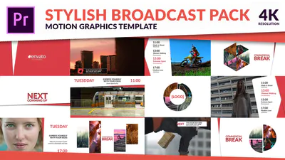 干净的电视 – 时尚的广播包Clean TV – Stylish Broadcast Pack-PR模板