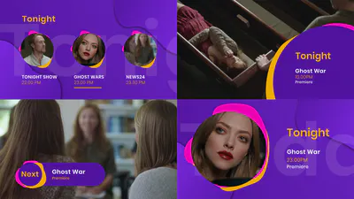 紫色基本图形Liquid Broadcast – Essential Graphics-PR模板