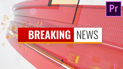 Premiere Pro 的突发新闻开场白Breaking News Opener for Premiere Pro-PR模板
