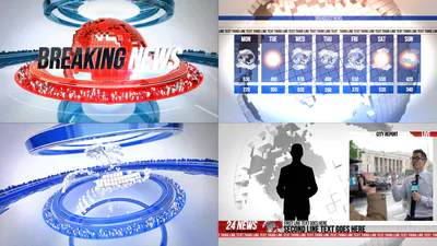 24播新闻完整电视套餐24 Broadcast News Complete TV Package-PR模板