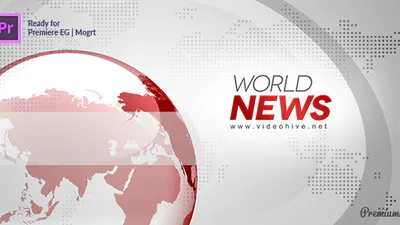 广播新闻基本图形| 莫格特Broadcast News Essential Graphics | Mogrt-PR模板