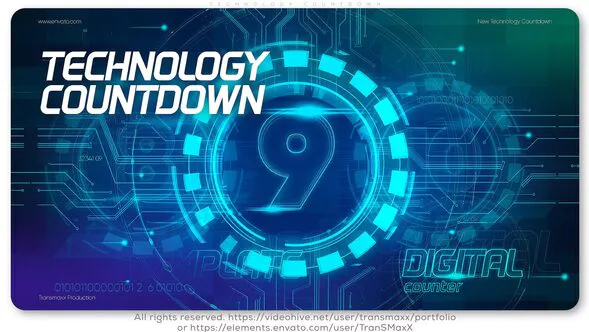 科技倒计时倒数Technology Countdown-AE模板
