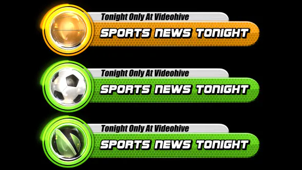 体育广播标识标签Sports Broadcast Lower Third Pack-AE模板