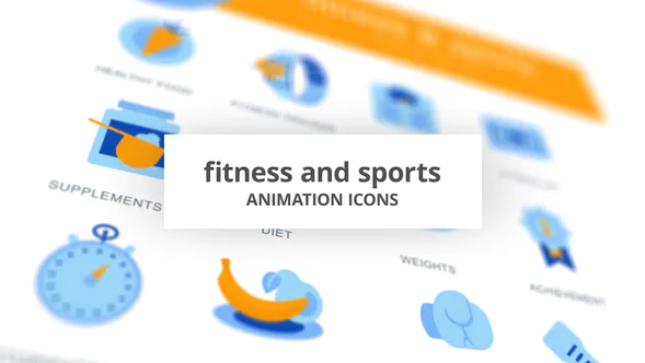 健身与运动 – 动画图标Fitness & Sports – Animation Icons