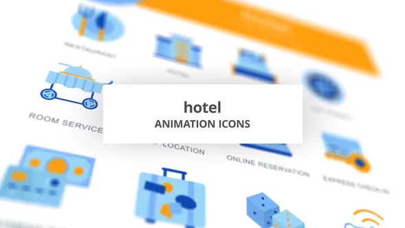 酒店 – 动画图标Hotel – Animation Icons-AE模板