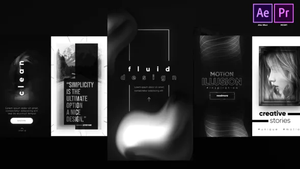 公司的黑暗的元素Instagram Dynamic Stories-AE模板