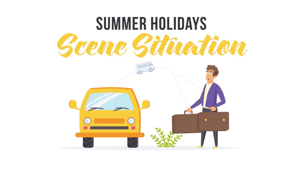 暑假-场景情况Summer holidays – Scene Situation-AE模板