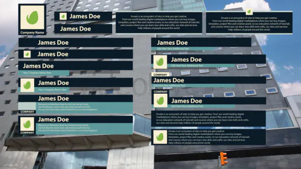 商业形状模板Corporate Lower Third Pack-AE模板