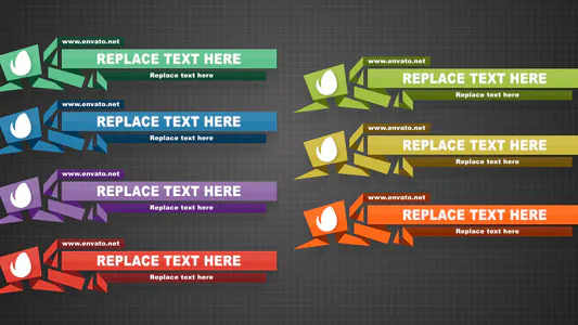 折纸晋升简单的时髦的Origami lower third-AE模板