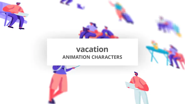 假期 – 字符集Vacation – Character Set-AE模板