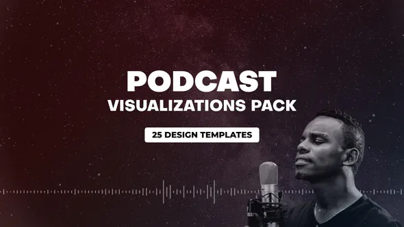 播客音频可视化包Podcast Audio Visualization Pack-AE模板