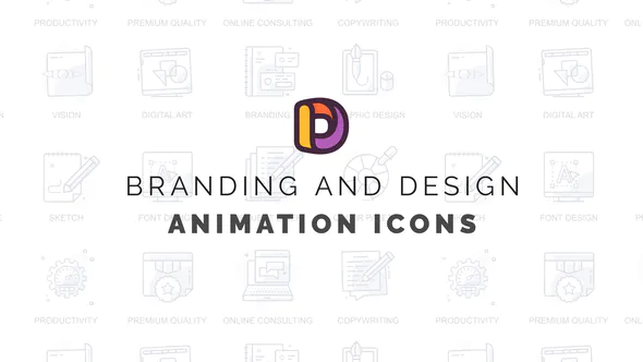 品牌和设计 – 动画图标Branding and design – Animation Icons-AE模板
