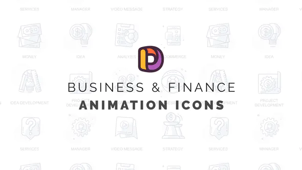 商业与金融 – 动画图标Business & Finance – Animation Icons-AE模板