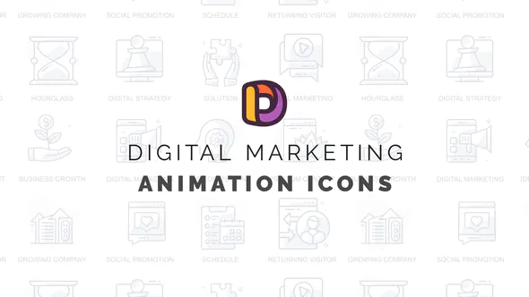 数字营销 2-动画图标Digital marketing 2 – Animation Icons-AE模板