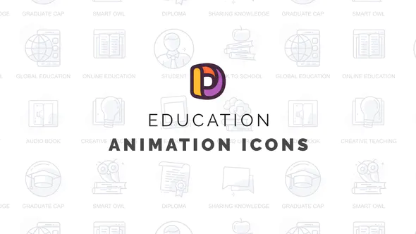 教育与创新-动画图标Education and innovation – Animation Icons-AE模板