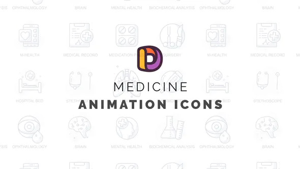 医学与保健 – 动画图标Medicine & Healthcare – Animation Icons-AE模板