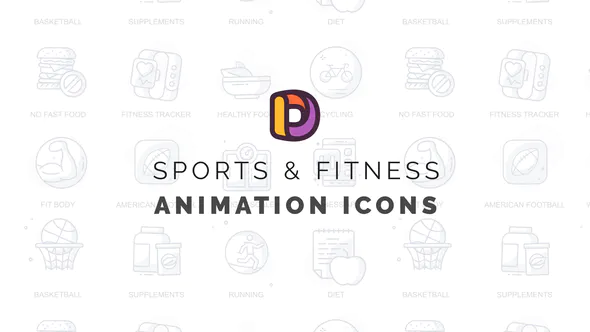 运动与健身 – 动画图标Sports & Fitness – Animation Icons-AE模板