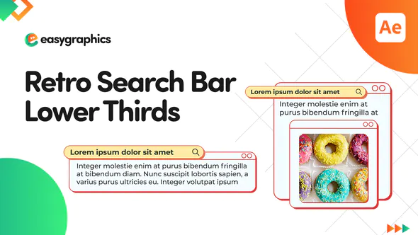 复古搜索栏Retro Search Bar Lower Thirds-AE模板