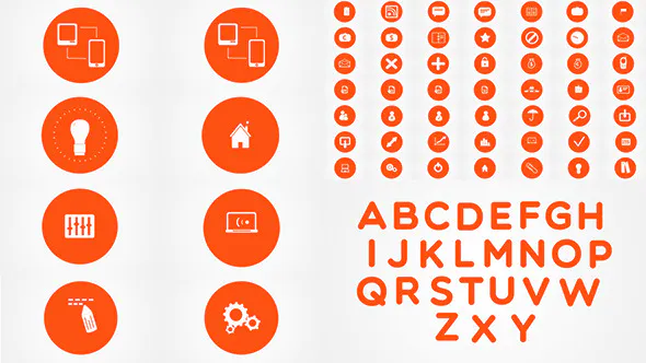 70 个动画 IT 和 Web 图标70 Animated IT and Web Icons-AE模板