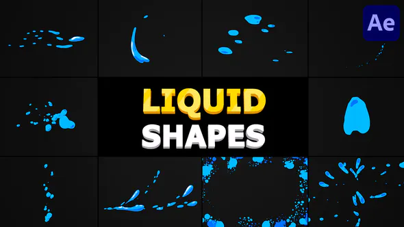 液体形状体液手绘液体Liquid Shapes | After Effects-AE模板