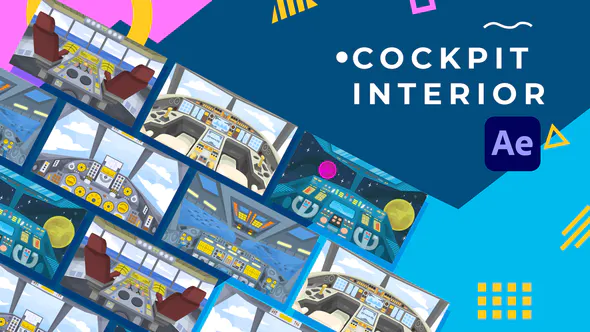 驾驶舱内部动画Cockpit Interior Animation | After Effects-AE模板