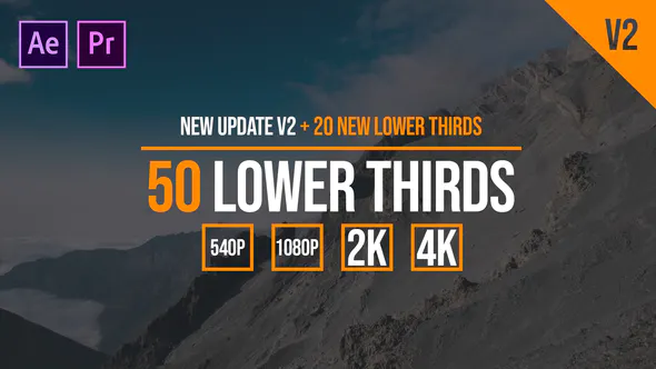 文字动画头衔排版Lower Thirds-AE模板
