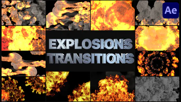 爆炸过渡Explosion Transitions | After Effects-AE模板
