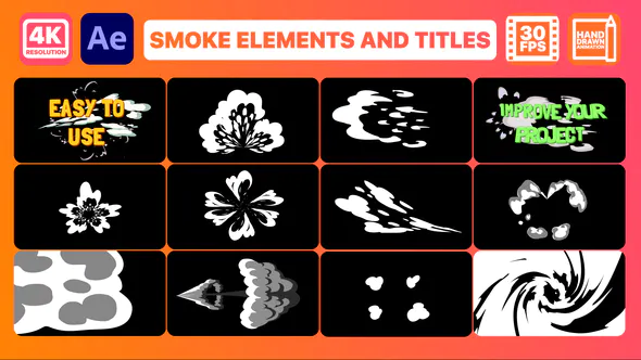 烟包和标题Smoke Pack and Titles | After Effects-AE模板
