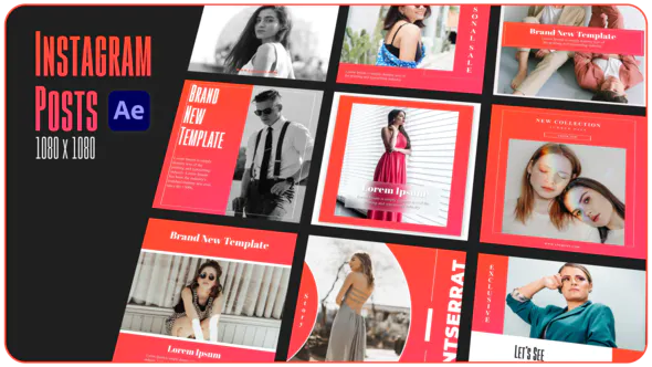 Instagram 帖子Instagram Posts-AE模板
