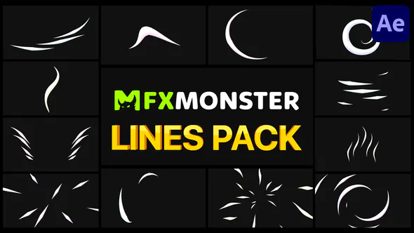 线飞线辉光Lines Pack | After Effects-AE模板