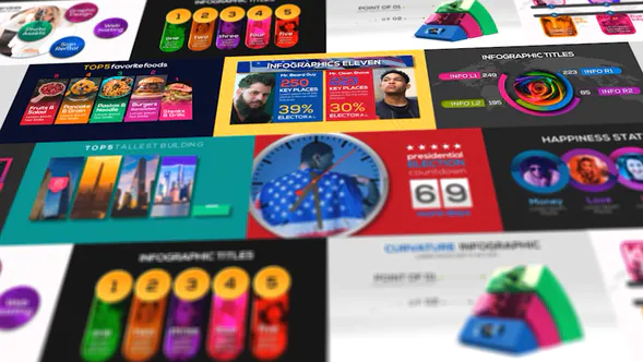 照片信息图表设置 1Photos Infographics Set 1-AE模板