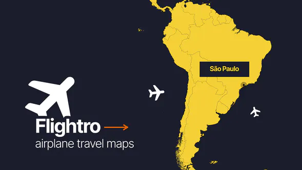 Flightro – 飞机旅行地图Flightro – Airplane Travel Maps-AE模板