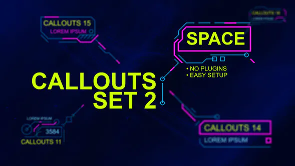 标注设置 2 个空格Callouts set 2 space-AE模板