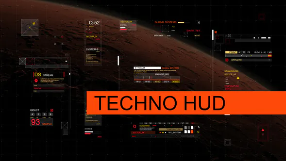 数字的高科技全息Techno_hud-AE模板