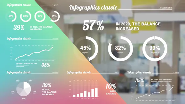 信息图表白色Infographics white-AE模板