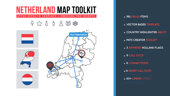 荷兰地图工具包Netherland Map Toolkit-AE模板